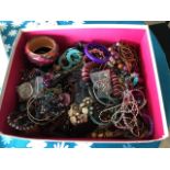 LARGE BOX OF COSTUME JEWELLERY - 2.7KG . FREE UK DELIVERY. NO VAT.