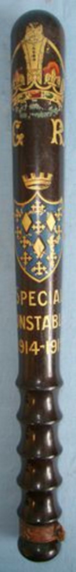 WW1 1914-1919, Stockport Borough Cheshire Constabulary Special Constabulary Presentation Truncheon