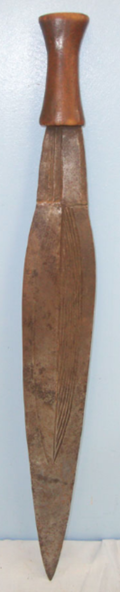19th Century Congo Boa / Zande Tribal Short Sword With Leaf Shaped Blade - Bild 3 aus 3
