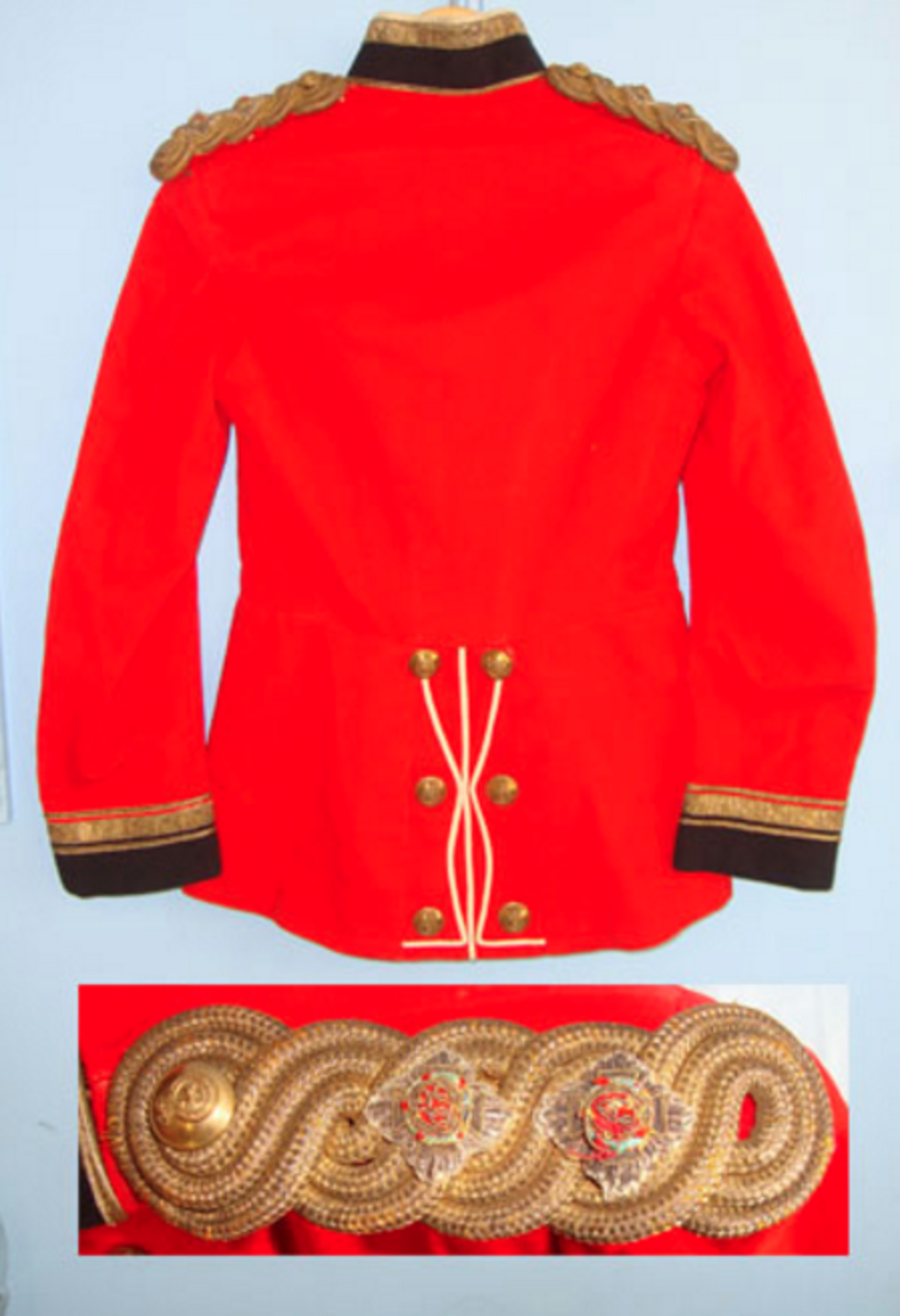 Pre WW1 1902-1910 Royal Warwickshire Regiment 1st Lieutenant’s Red Dress Tunic - Bild 3 aus 3