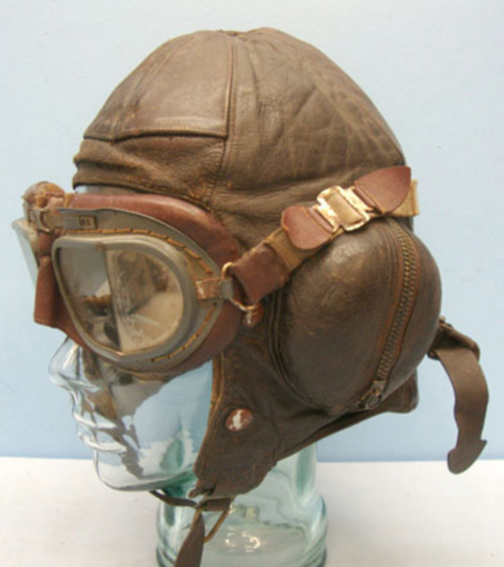 WW2 Battle Of Britain Royal Air Force 'B' Type Leather Flying Helmet By Frank Bryan Dated 1938