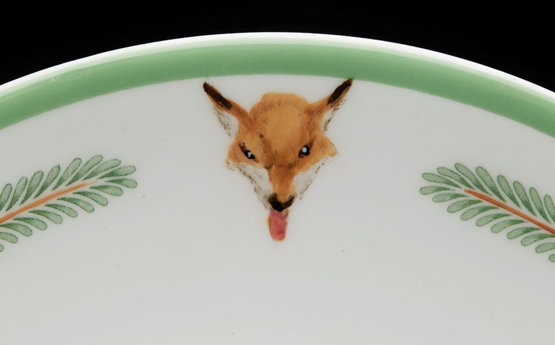 ART DECO ROYAL WORCESTER FOX HUNTING PLATE SIGNED J HENDRY 1933 - Image 6 of 10