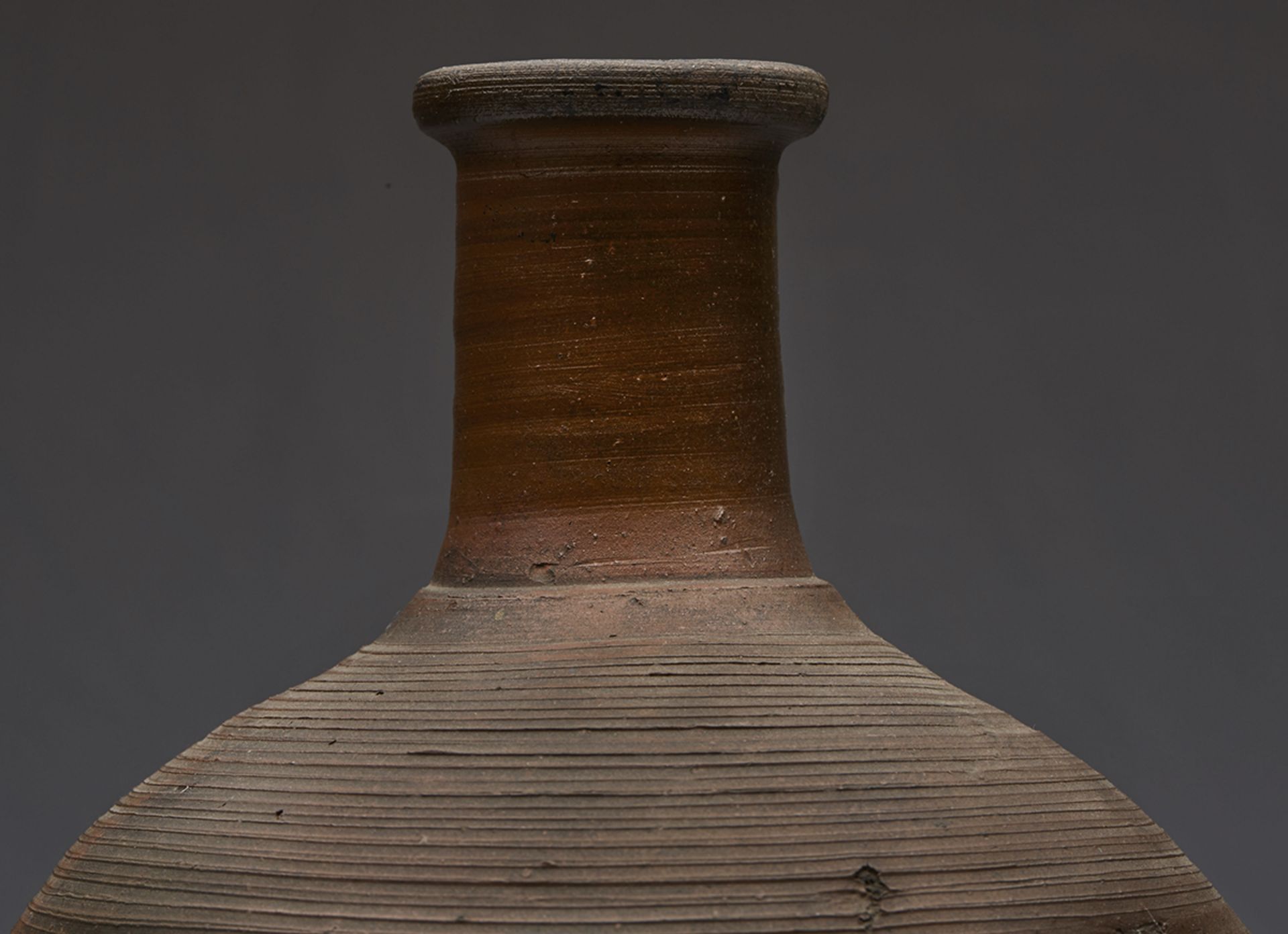 Antique Japanese Edo Bizen Ware Dimple Vase With Figures C.1800 - Image 4 of 8
