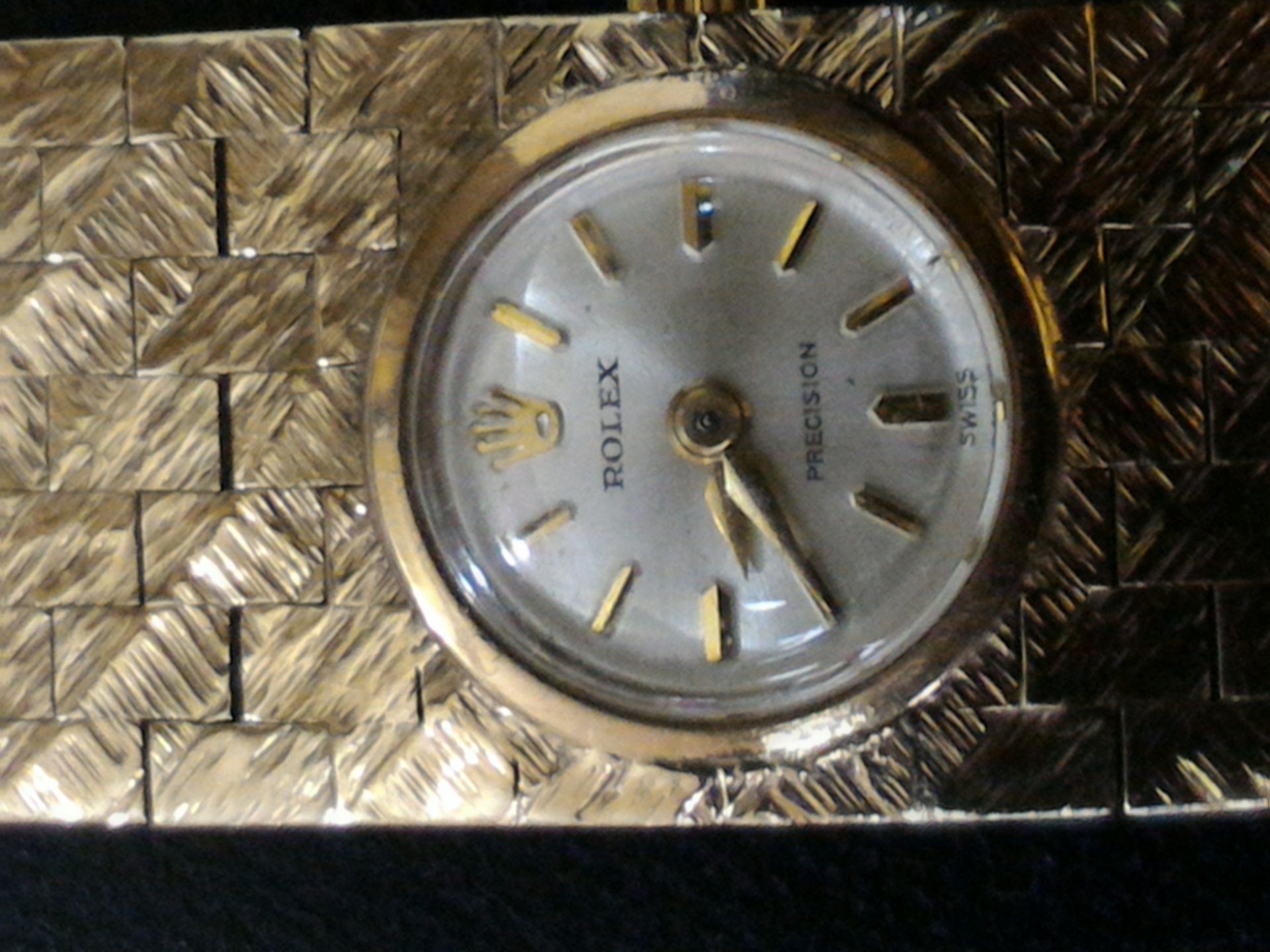 Very rare Vintage 9 ct gold Rolex precision ladies watch with 9 ct gold strap - Image 6 of 6