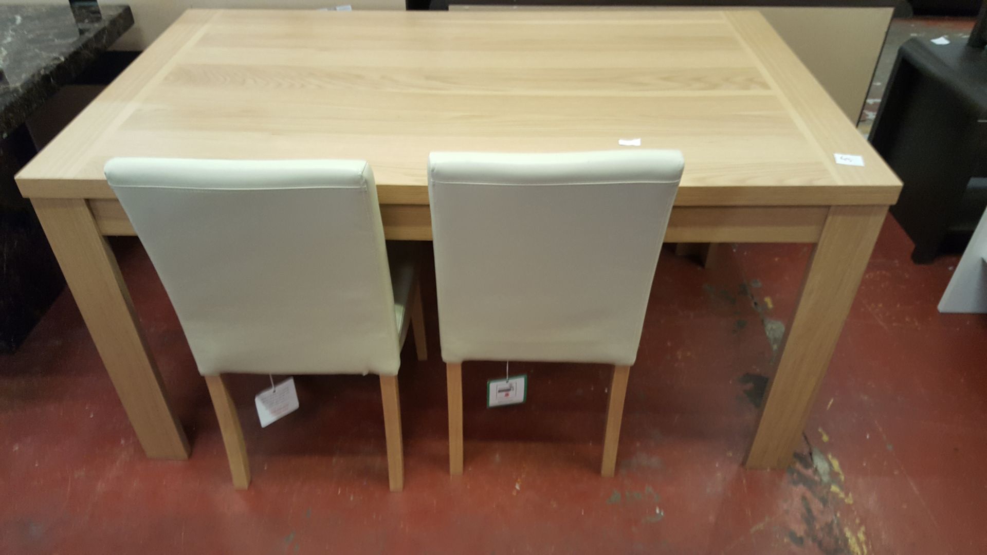 Oak Dining Table with 2 chairs