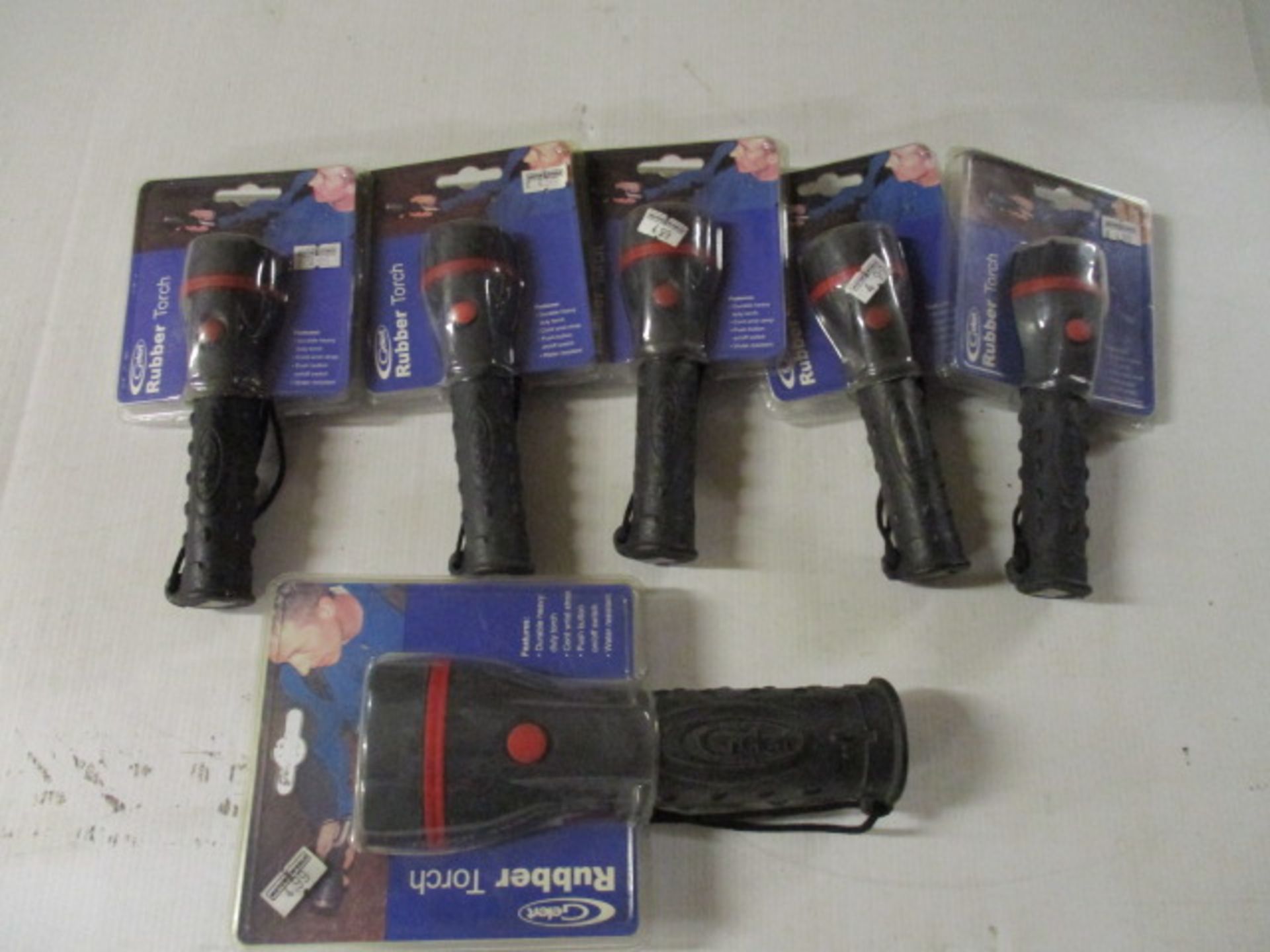 6pcs Rubber torch - new