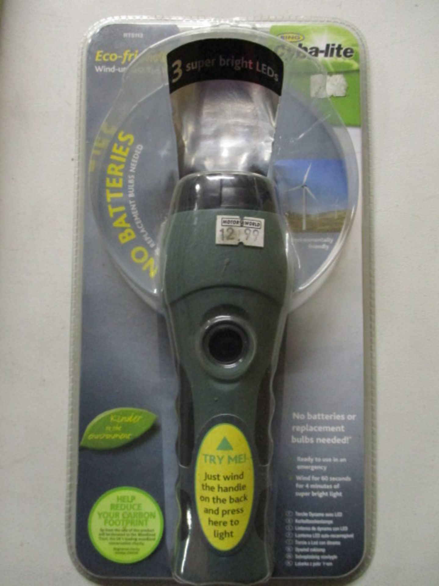 Rimg cyberlite eco friendly wind up torch rrp £12.99 new