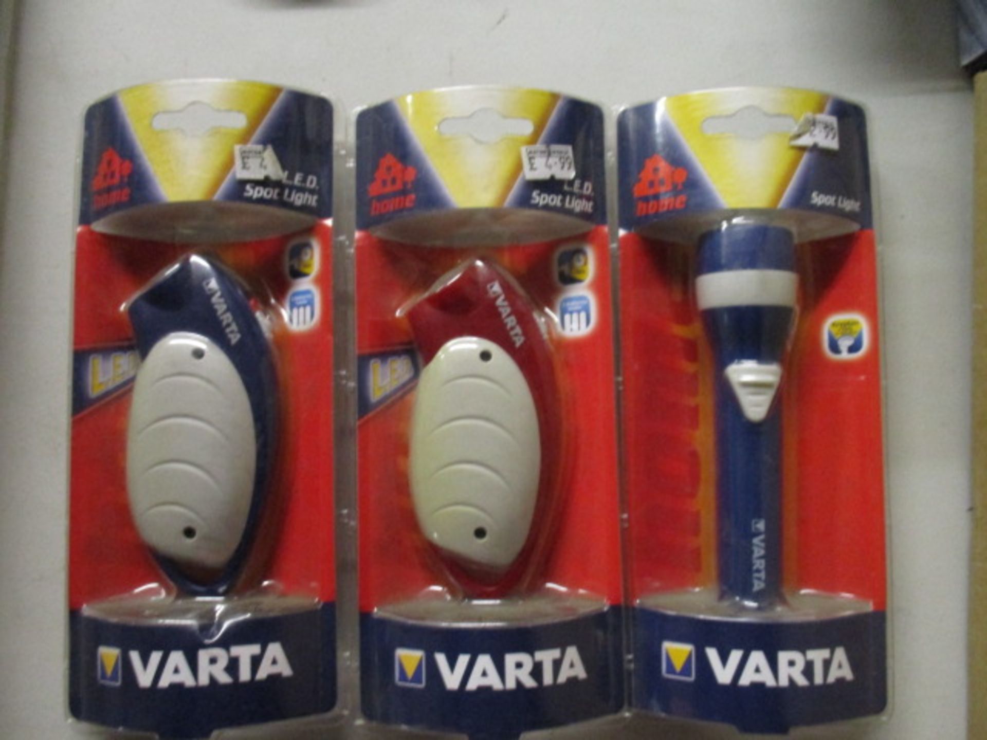 3 x assorted Varta torches - new and boxed