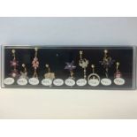 5 Micron Gold Plated Silver Belly Buttons with Charming Gemstones (9pcs Joblot) 5 Micron Gold Plated