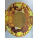 1.10ct Natural Sapphire Orange Yellow Oval Facetted (6.18 x 5.20 x 3.59mm) AAA+1.10ct Natural