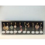 5 Micron Gold Plated Silver Belly Buttons with Charming Gemstones (10pcs Joblot) 5 Micron Gold