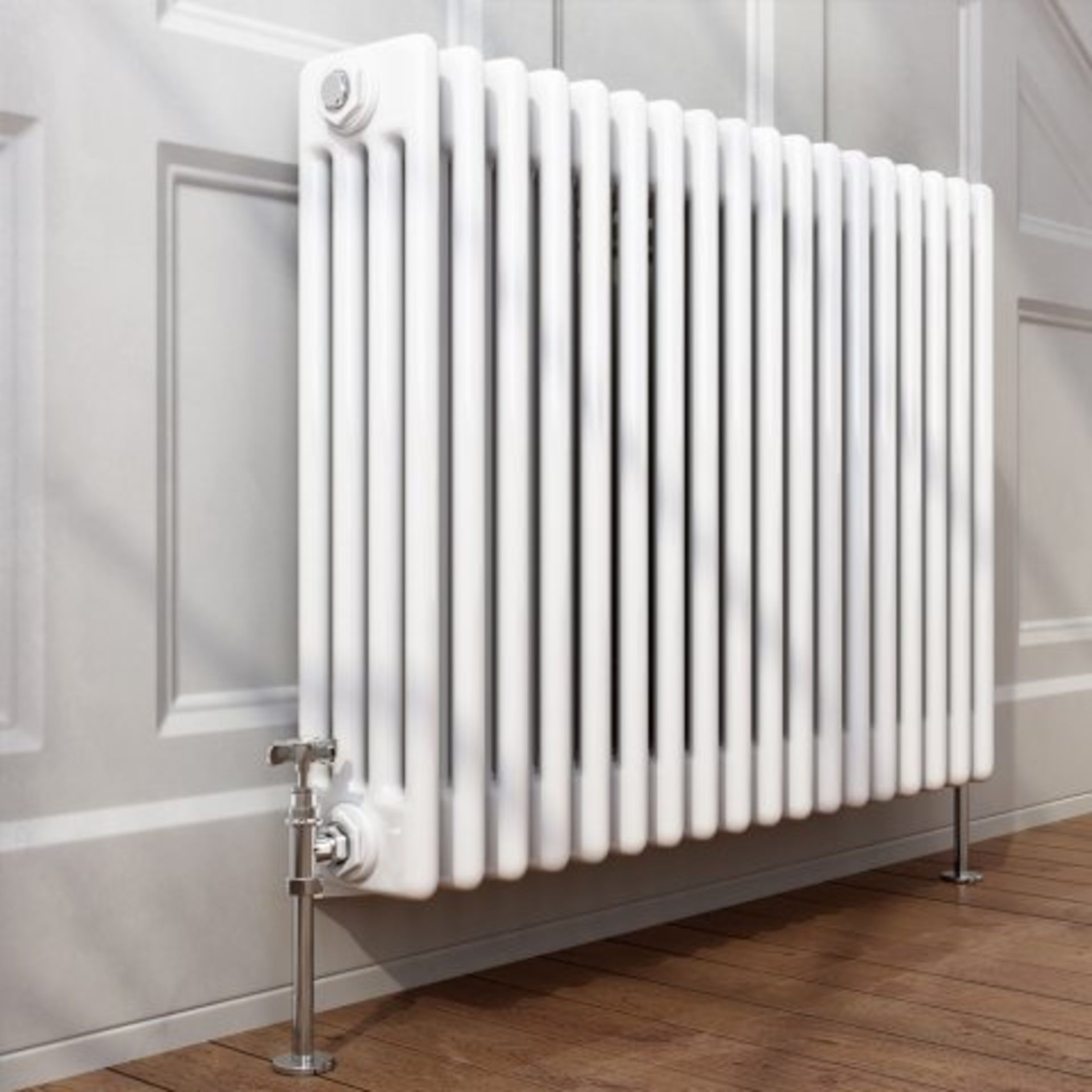 (REF3) 600x830mm White Four Panel Horizontal Colosseum Radiator - Roma Premium. RRP £499.99. - Image 4 of 4