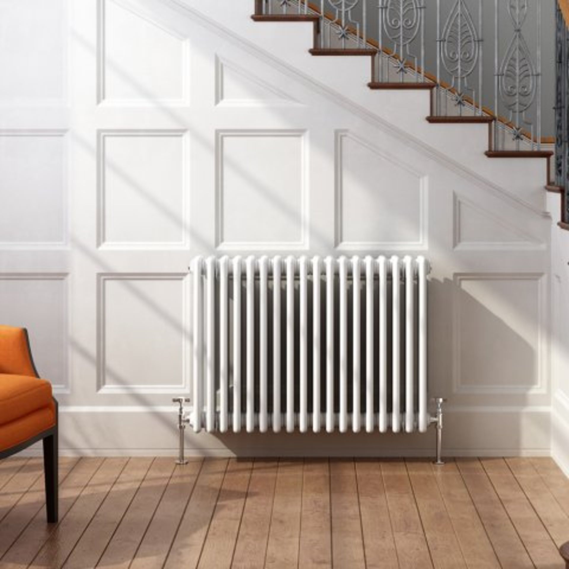 (REF3) 600x830mm White Four Panel Horizontal Colosseum Radiator - Roma Premium. RRP £499.99. - Image 3 of 4