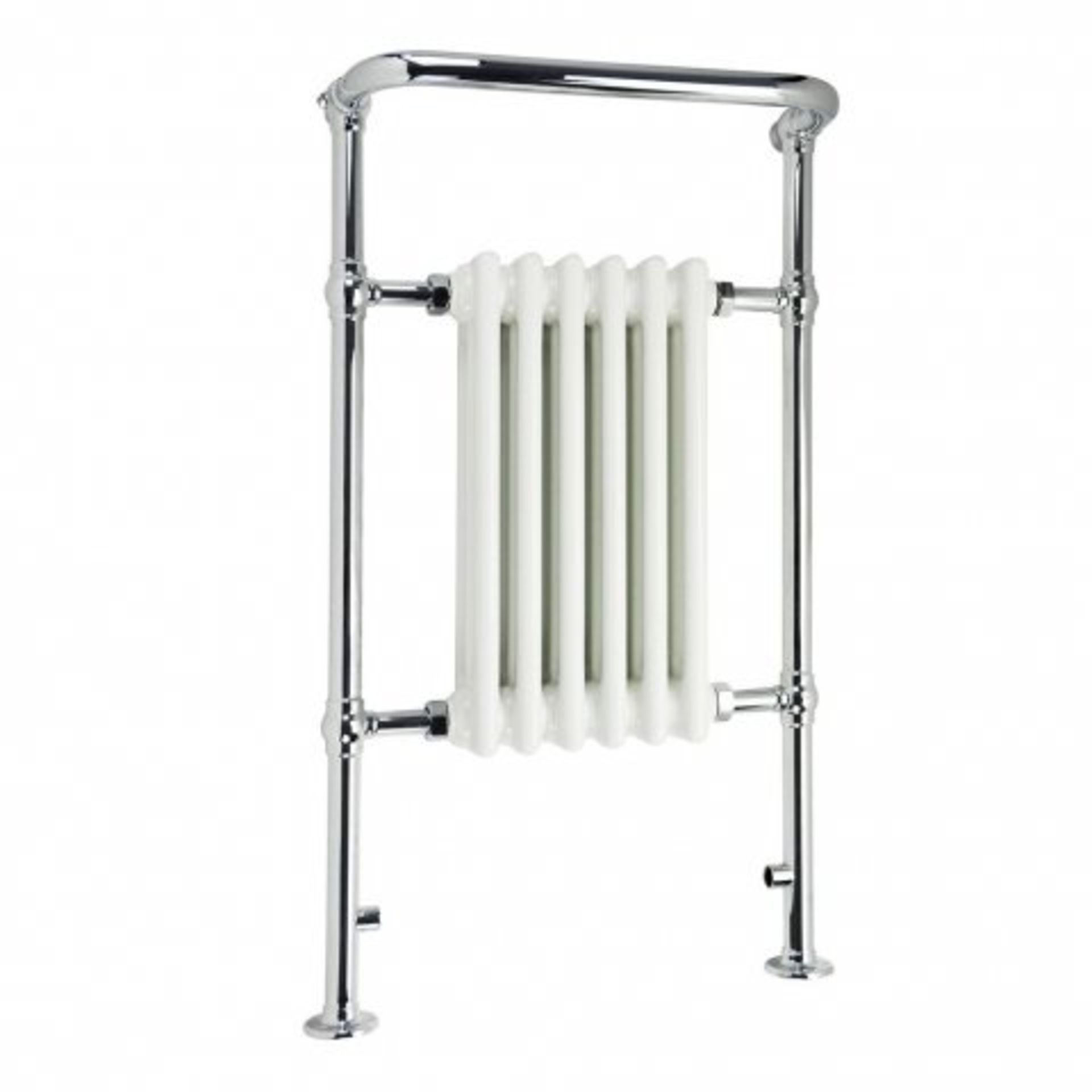(REF15) 963x583mm Medium Traditional White Towel Rail Radiator - Victoria Premium. RRP £305.99. - Image 4 of 5