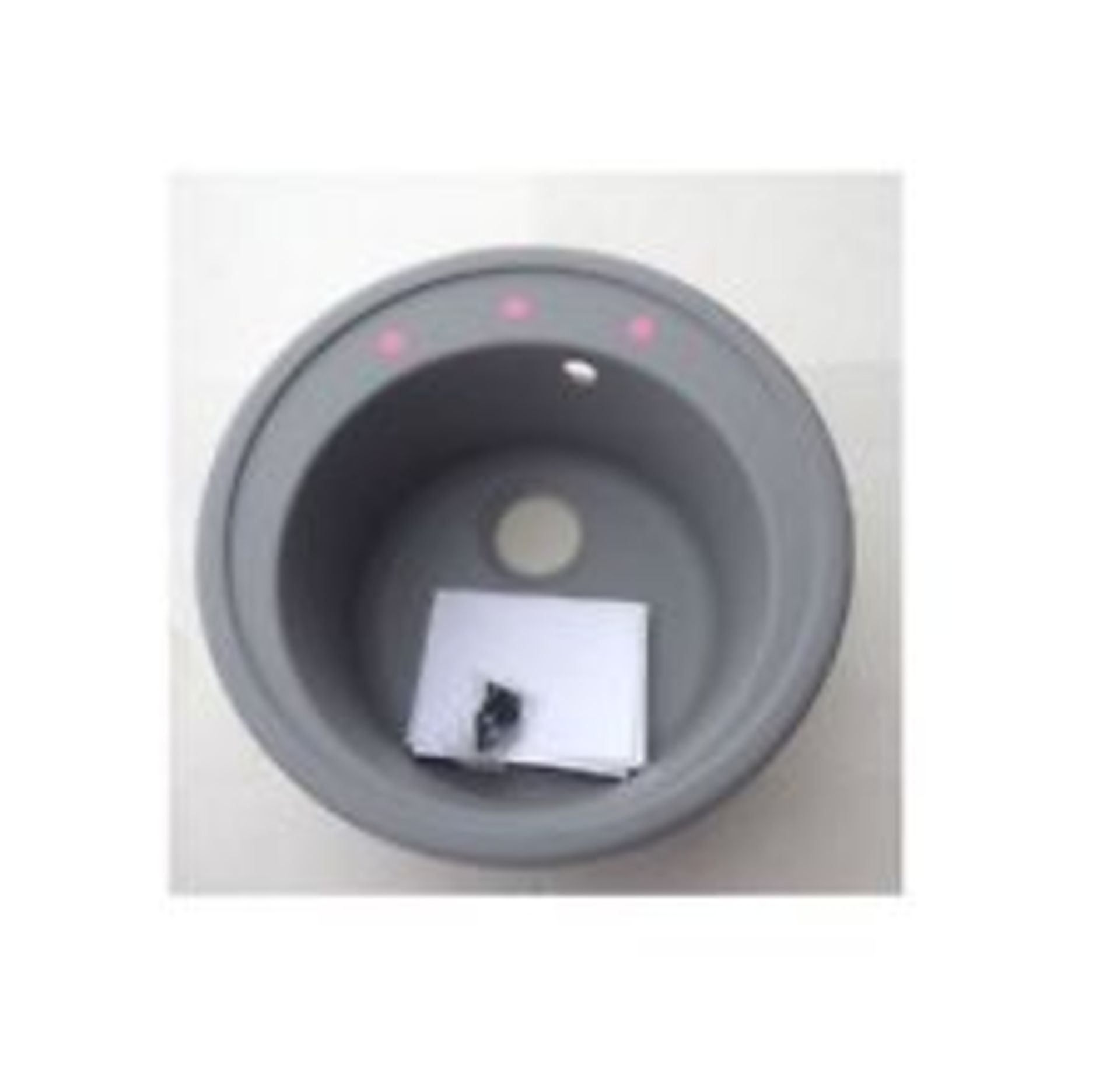 (S4) Orbit 1.0 Round Metallic Grey Sink. RRP £149.99. Overall Diameter 510mm Bowl depth 200mm