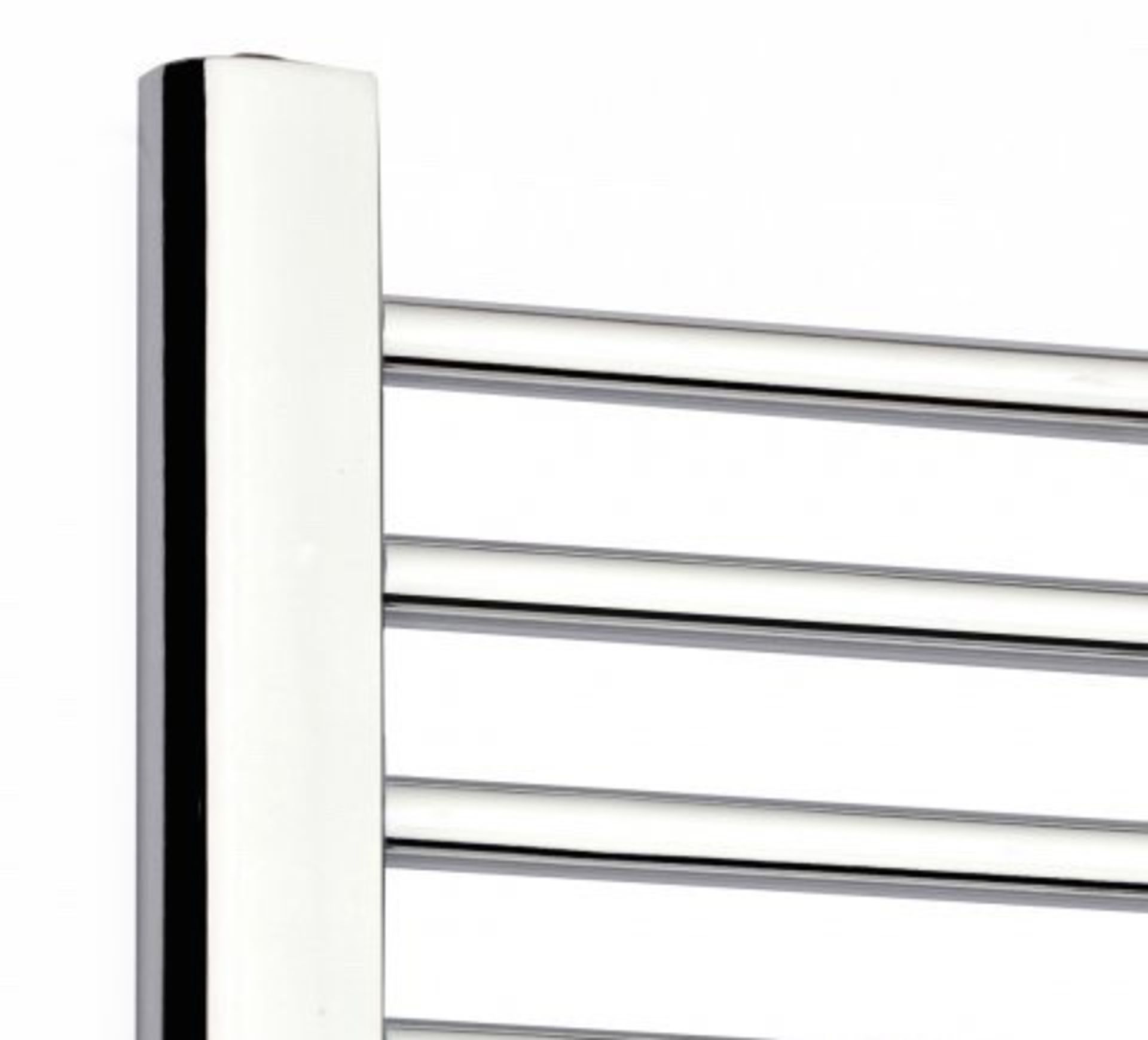 AA127- 1000x600mm White Straight Rail Ladder Towel Radiator - Polar Basic Offering durability and - Image 6 of 7