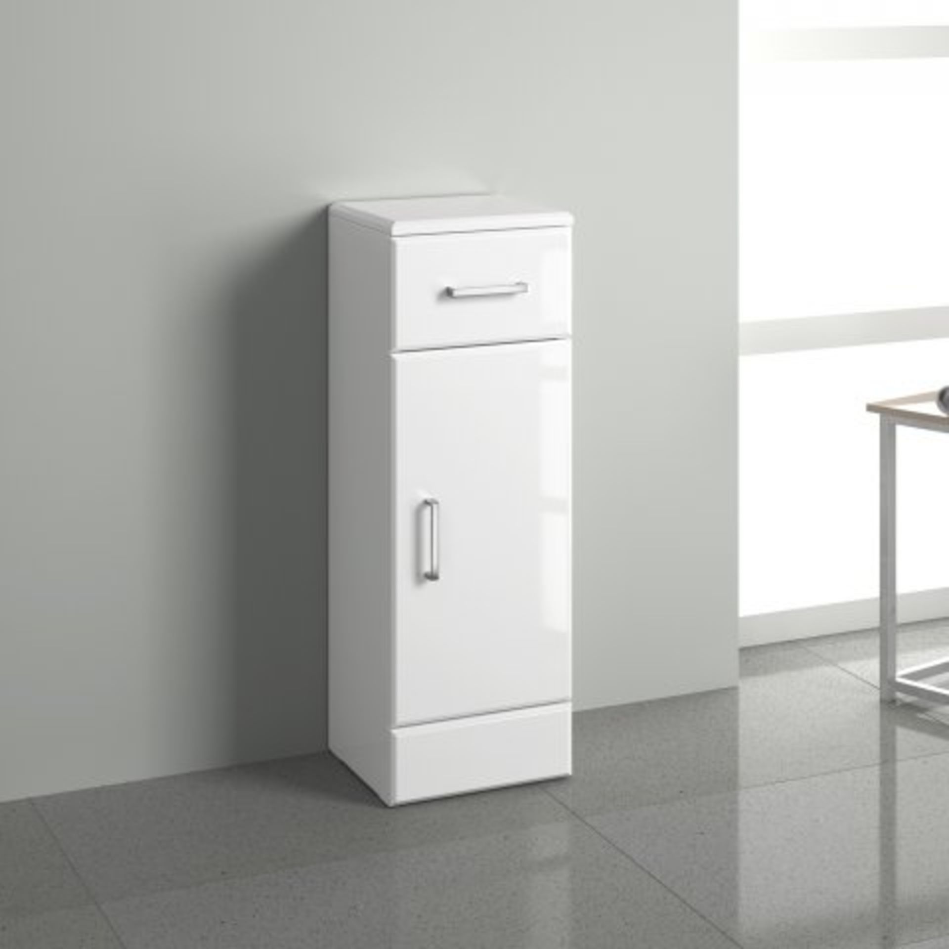 N53 - 250x330mm Quartz Gloss White Small Unit. RRP £143.98. This state-of-the-art white bathroom - Image 2 of 3