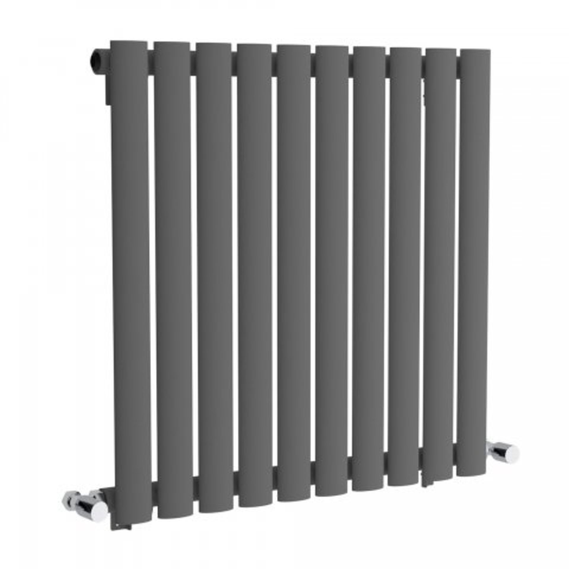 (REF16) 600x600mm Anthracite Single Panel Oval Tube Horizontal Radiator - Huntington Finest. RRP £ - Image 4 of 4