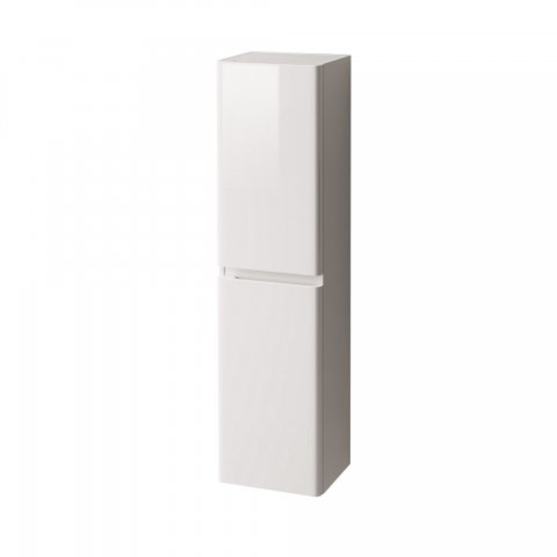 AA246- 1400mm Denver II Gloss Cashmere Tall Storage Cabinet - Wall Hung. RRP £299.99. With its - Image 3 of 3