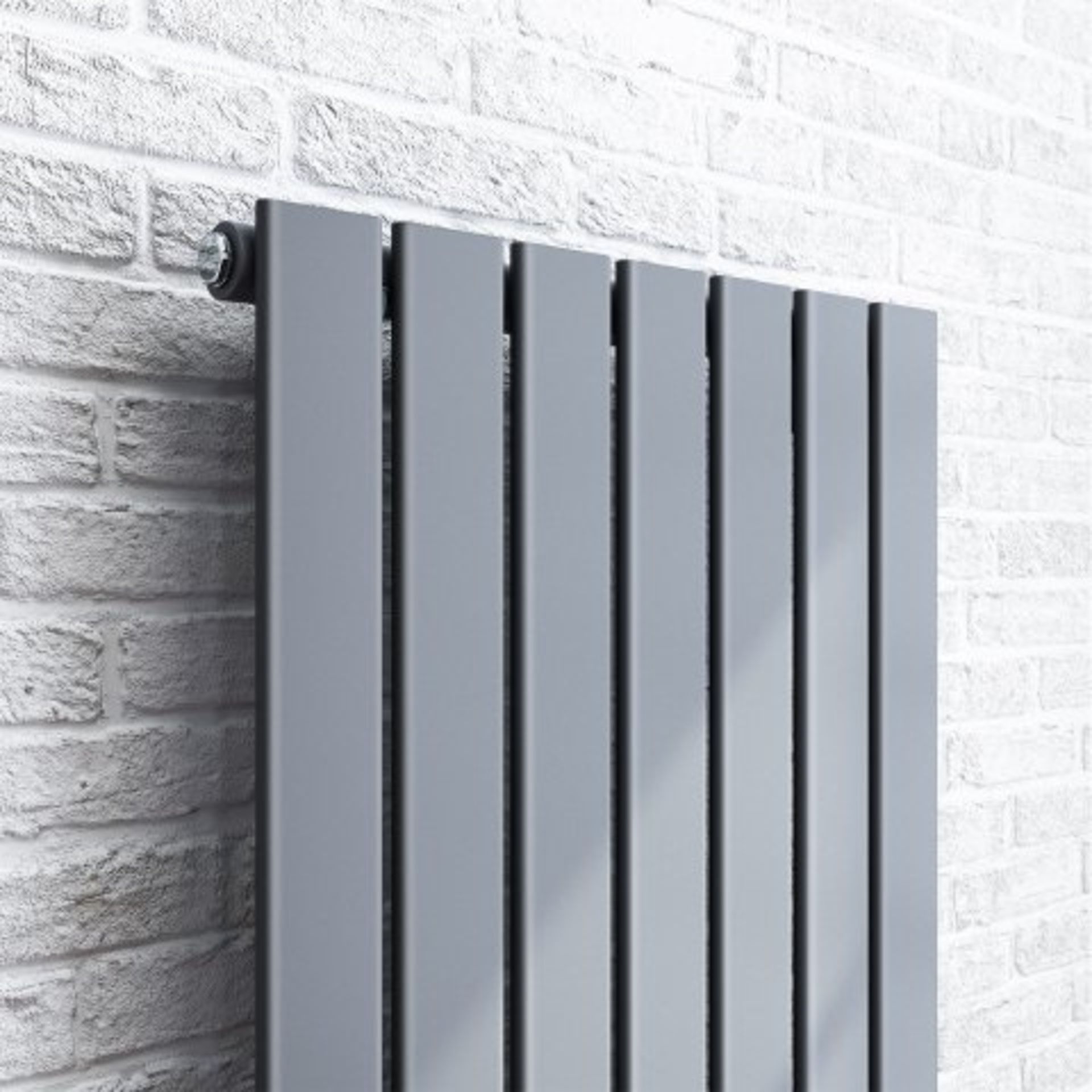 (REF156) 1600x532mm Anthracite Single Flat Panel Vertical Radiator - Thera Premium. RRP £299.99. Our - Image 2 of 4