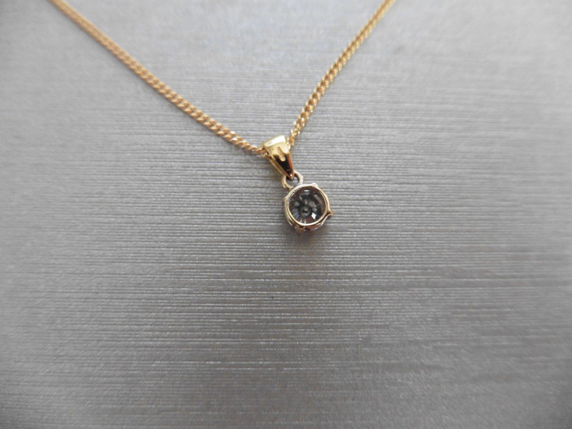 Diamond solitaire style pendant set with a single brilliant cut diamond weighing 0.40ct, H colour - Image 3 of 3