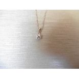 Diamond solitaire style pendant set with a single brilliant cut diamond weighing 0.25ct, H colour