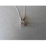 Diamond solitaire style pendant set with a single brilliant cut diamond weighing 0.50ct, H/I