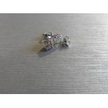 Solitaire diamond studearrings each set with a brilliant cut diamond weighing a total of 0.50ct.