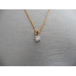 Diamond solitaire style pendant set with a single brilliant cut diamond weighing 0.50ct, H colour