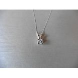 Diamond solitaire pendant set with a 0.40ct brilliant cut diamond, H/I colour, si3 clarity. Four