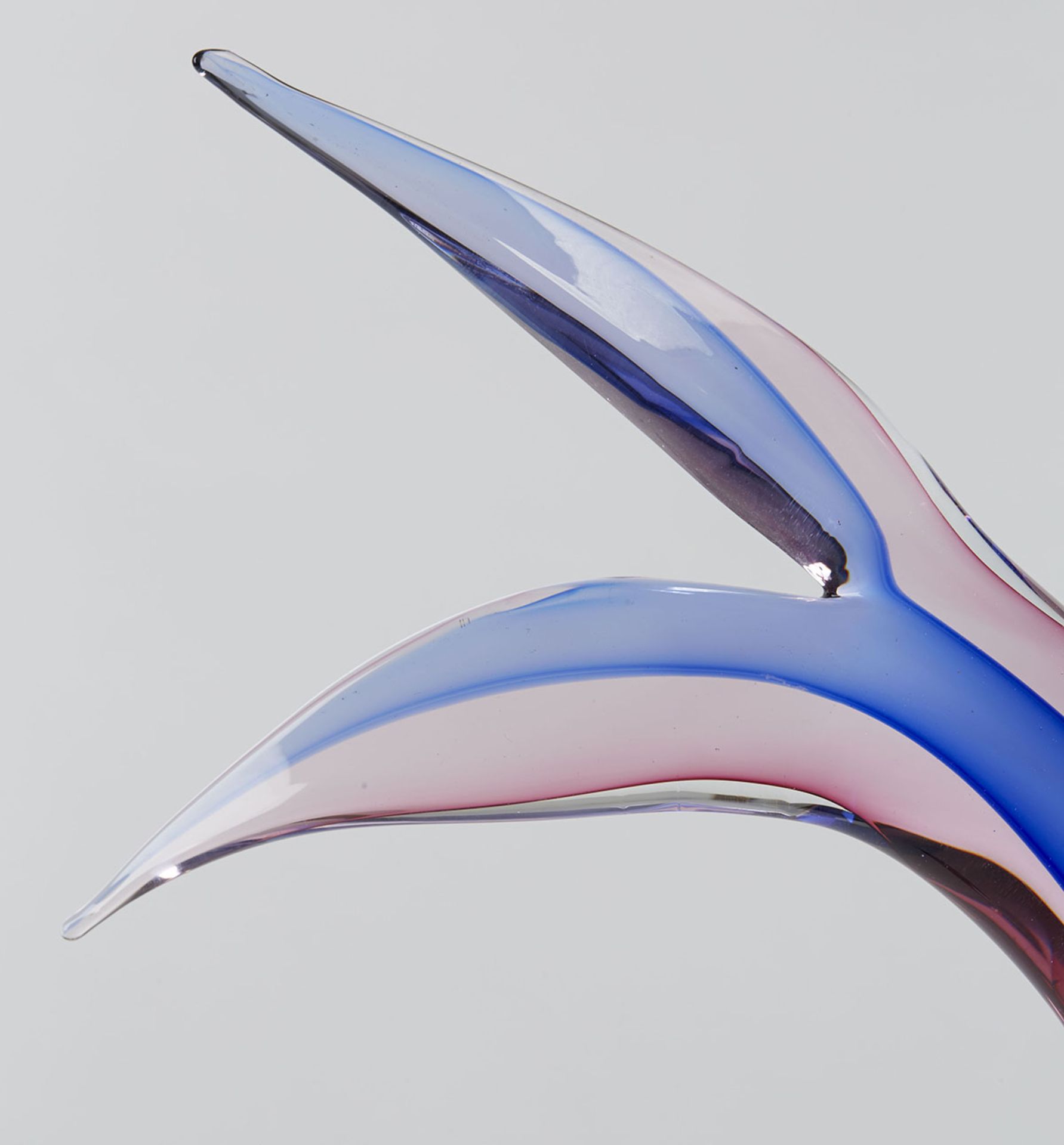 Italian Murano Sommerso Art Glass Leaping Marlin Fish Sculpture - Image 3 of 9