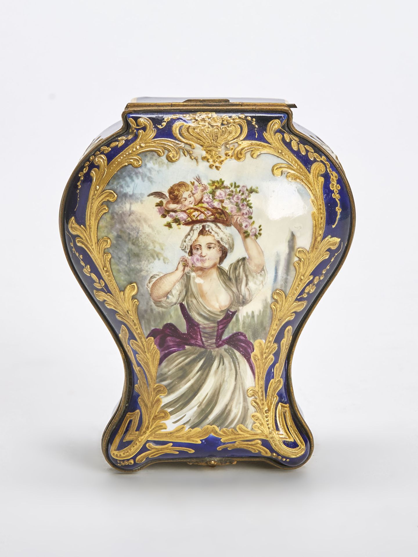 Antique French Sevres Painted Dressing Table Box 18/19Th C. - Image 2 of 9