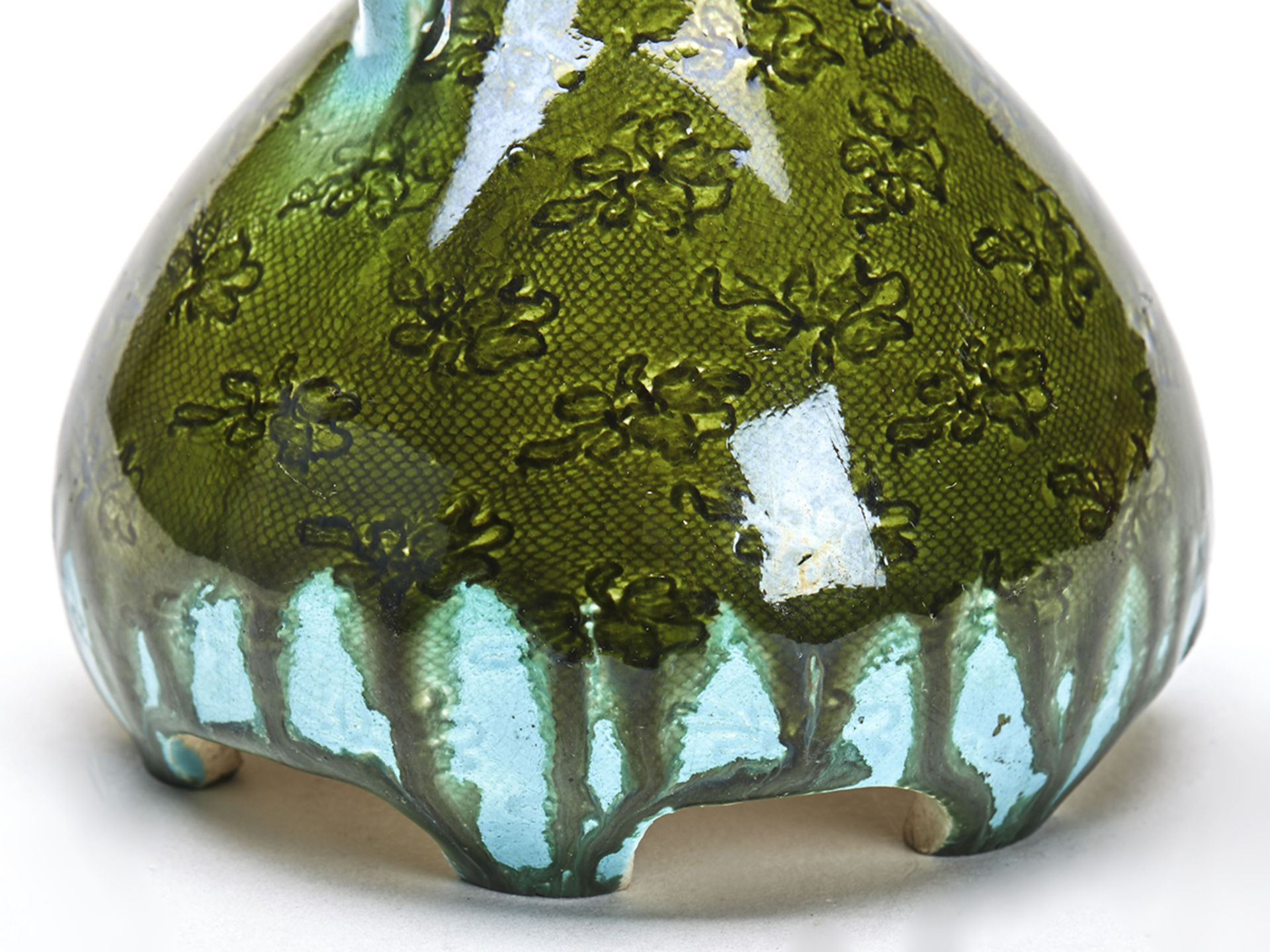 AESTHETIC MOVEMENT DOULTON LAMBETH DRIP GLAZE VASE 1887 - Image 6 of 8