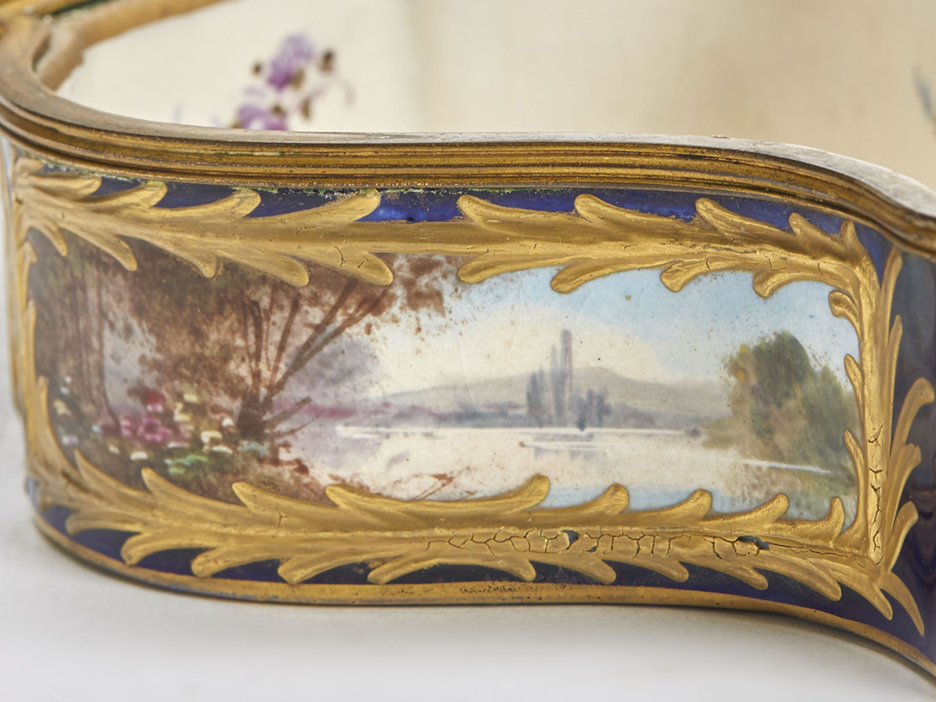 Antique French Sevres Painted Dressing Table Box 18/19Th C. - Image 6 of 9