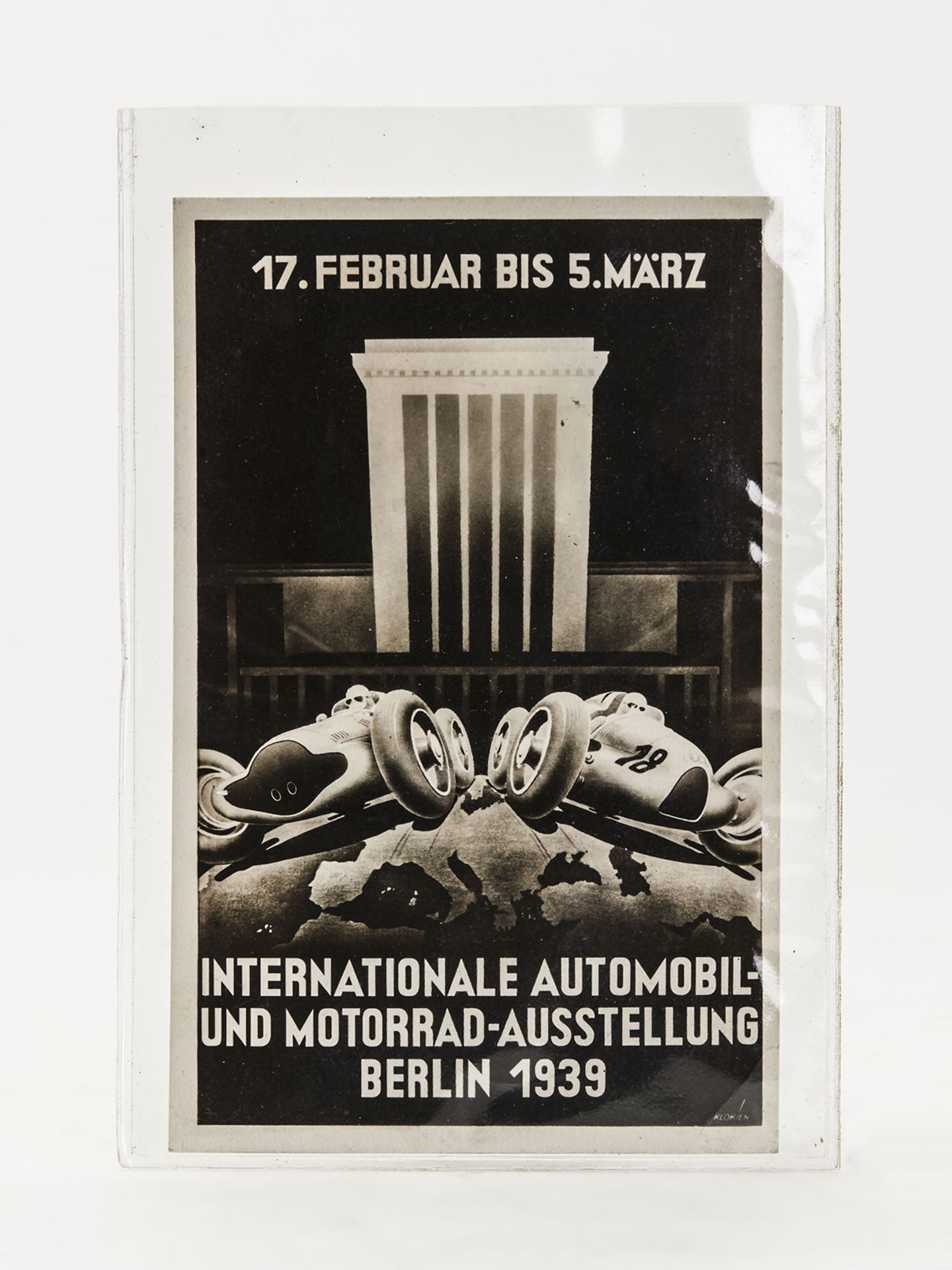 INT. AUTOMOBILUND MOTORRAD-AUSSTELLUNG BERLIN POSTCARD 1939