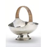 ARTS & CRAFTS SILVER PLATED BASKET BY JOHN COLLYER c.1920