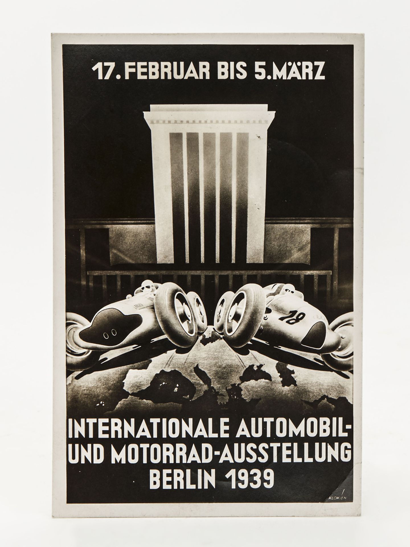 INT. AUTOMOBILUND MOTORRAD-AUSSTELLUNG BERLIN POSTCARD 1939 - Image 2 of 8