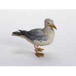 ANTIQUE RARE AUSTRIAN COLD PAINTED BRONZE SEAGULL c.1900