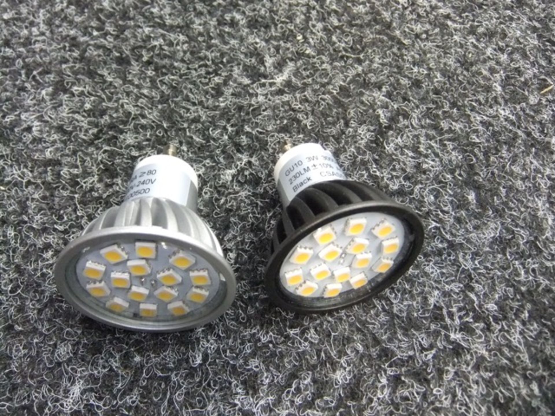 QTY 72 of 3WATT LED GU10 WARMWHITE HIGH BRIGHTNESS LAMPS