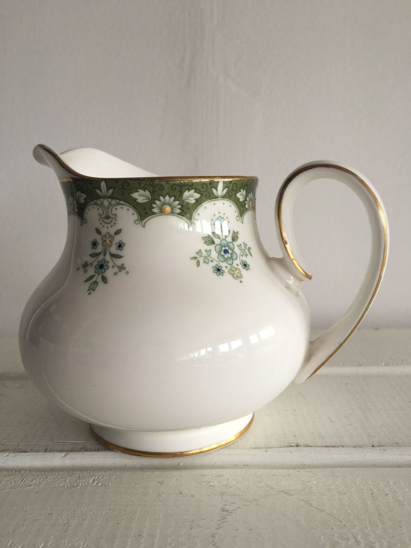 ROYAL DOULTON "ASHMONT" JUG. 9CM HIGH APPROX. HAND ENAMELLING AND PRINTED MARKS TO BASE. FREE UK