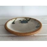 VINTAGE FRENCH STUDIO POTTERY DISH, POTERIE DE LA COLOMBE, 14.5CM, IMPRESSED BIRD MARK, NO CHIPS