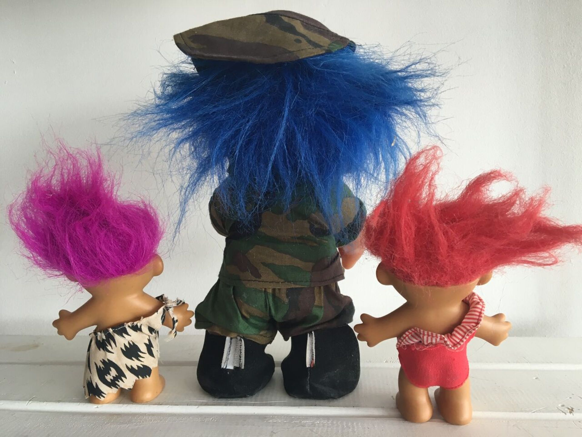 GROUP OF THREE ORIGINAL TROLL DOLLS / TROLLS (3). FREE UK DELIVERY. NO VAT. - Bild 2 aus 2