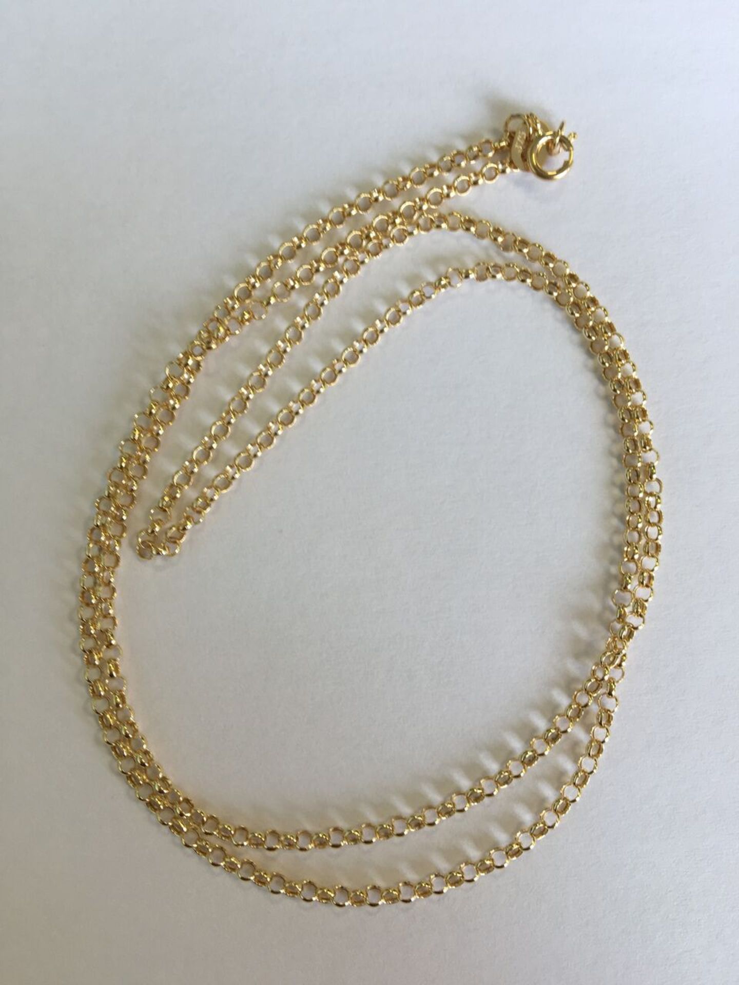 HALLMARKED 9CT YELLOW GOLD MICRO ROUND BELCHER CHAIN NECKLACE. 18" FREE UK DELIVERY. NO VAT.