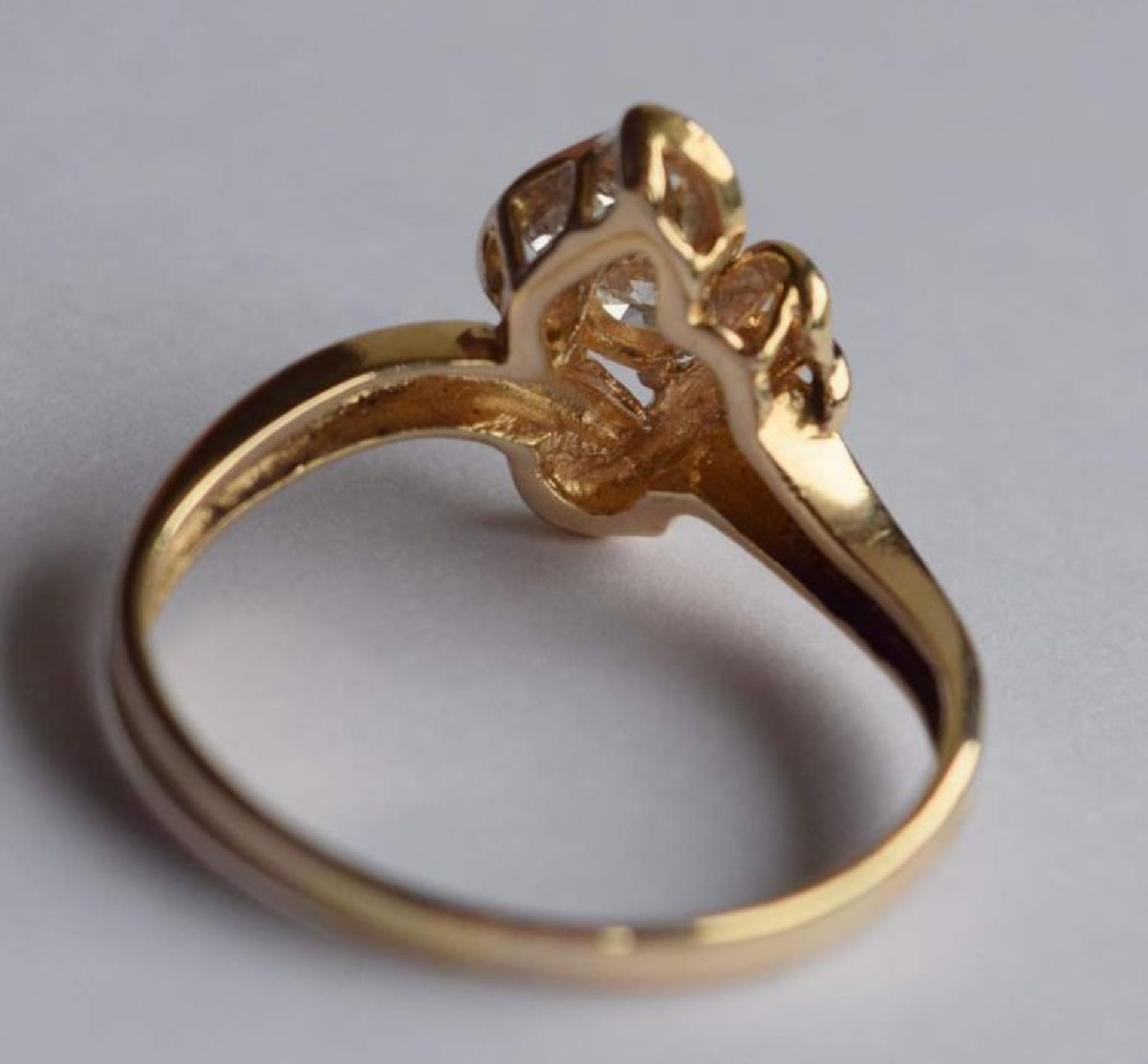 14ct Yellow Gold Ladies Diamond Ring 0.30ct - Image 4 of 4