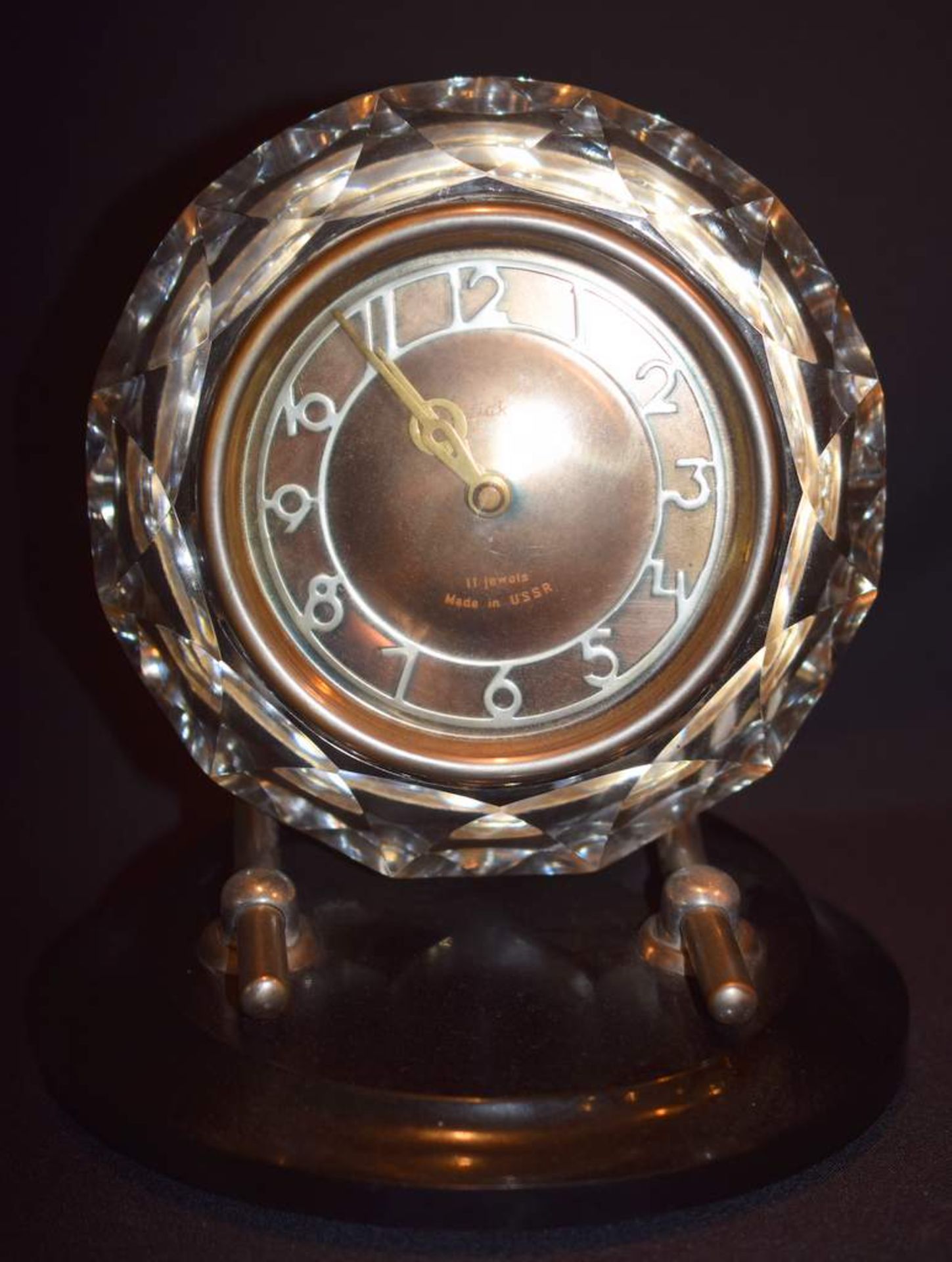 1950s Russian Art Deco Style Mantel Clock