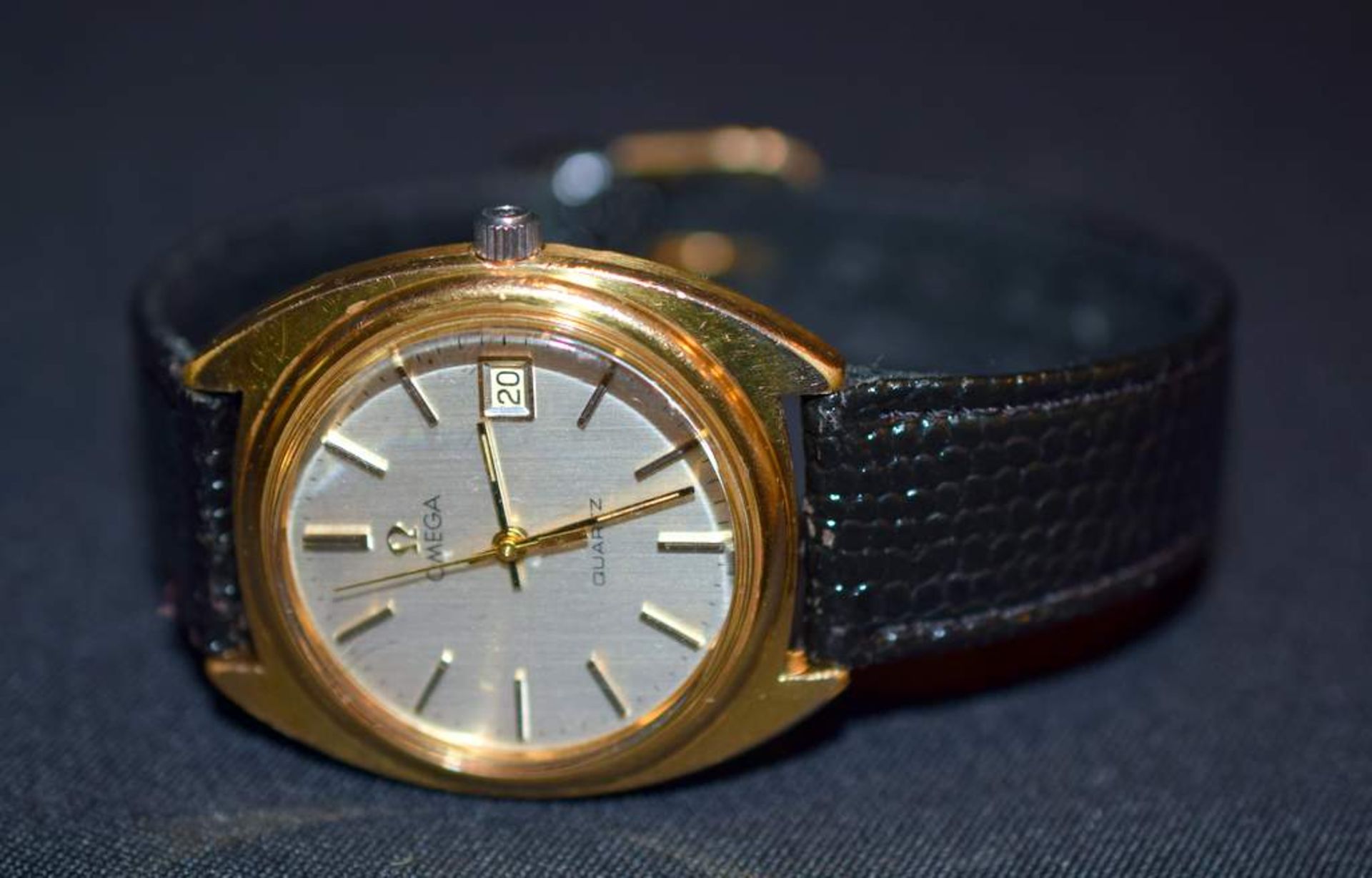 Gentleman's Omega Quartz Wristwatch Gold-Plated