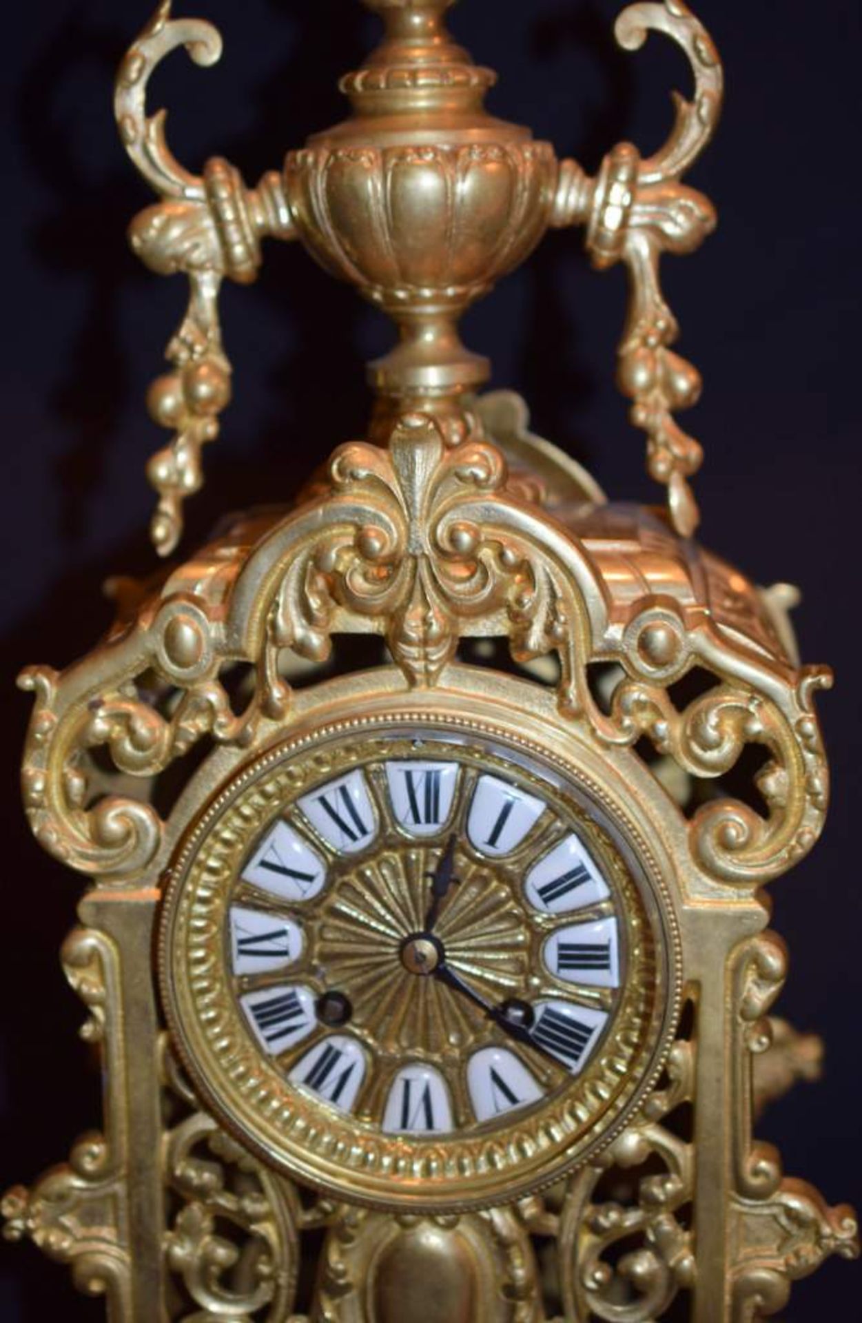 Excellent French Empire Bronze Clock c1850 - Image 2 of 4