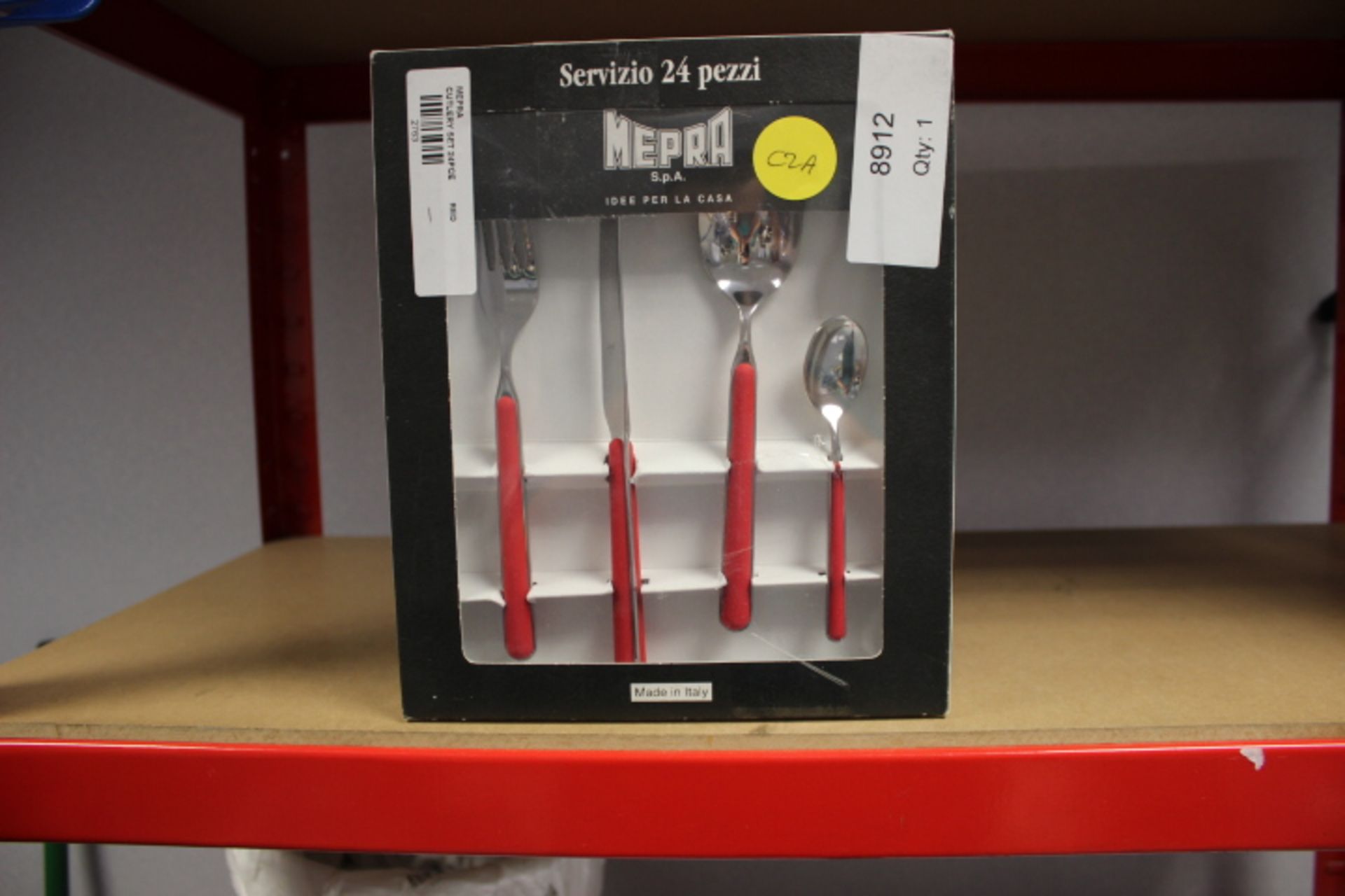 Mepra 24 piece Cutlery Set Fantasia Red