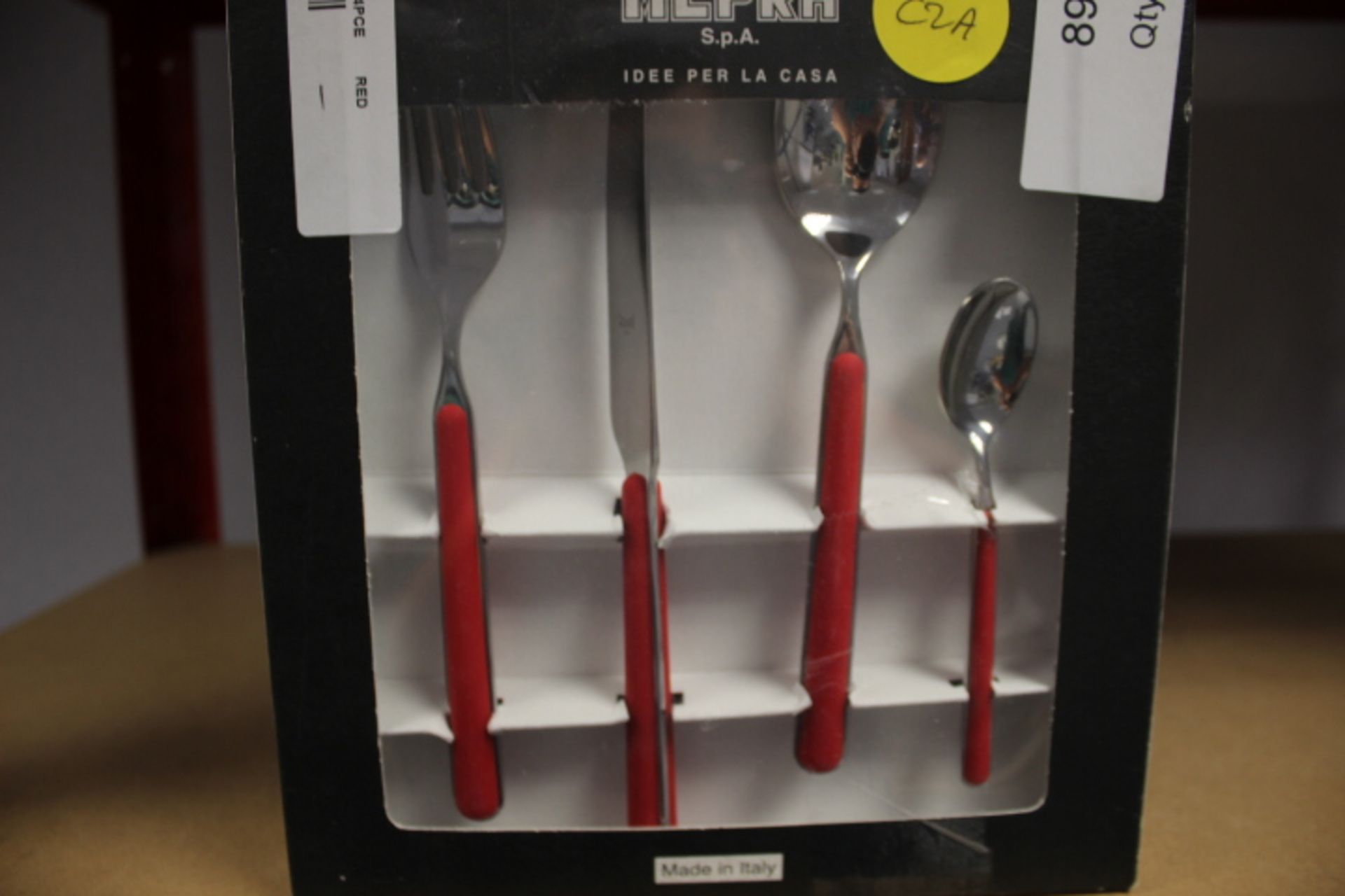 Mepra 24 piece Cutlery Set Fantasia Red - Image 2 of 4