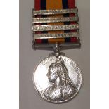 Rare Queens South Africa Boer Medal And Four Bars With Ribbon